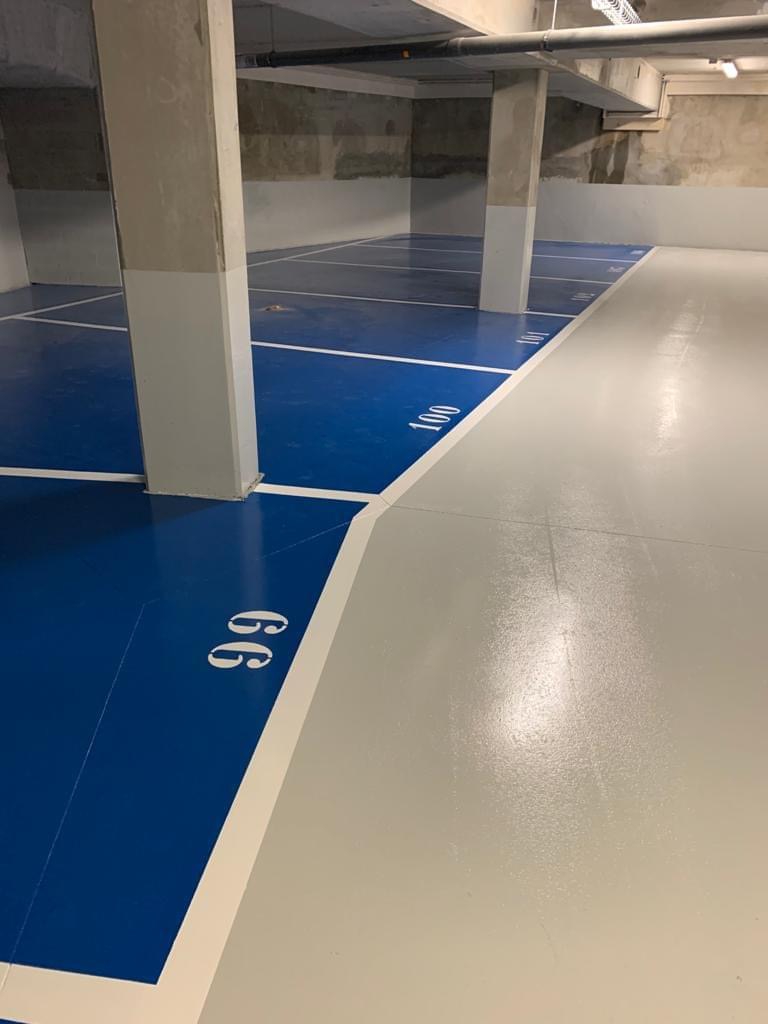 Résine Époxy sol et marquage pour Parking Intérieur et Extérieur 